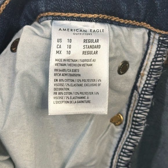 American Eagle Size 10 Women’s Hi Rise Flare Jeans Stretch Dark Wash NWT - Picture 5 of 5